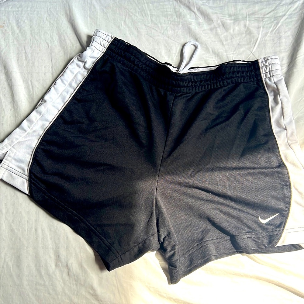 Small black and white athletic Nike shorts Used